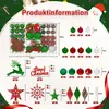 A product information graphic showing various Christmas ornaments and their dimensions. Produktbild-Vorschau
