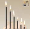 50x Stabkerzen schwarz Tropffrei Rußfrei dünn L 16cm Produktbild-Vorschau 2