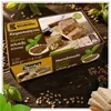 Kandylas Vollkorn Halva mit Stevia 400 g Verpackung schräg auf Holz Produktbild-Vorschau