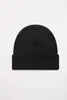 A black beanie hat is shown against a white background. Podgląd zdjęcia produktu