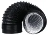 A black flexible ventilation duct with a silver interior, coiled and presented against a white background. Produktbild-Vorschau