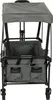 A grey and black folding wagon with a canopy, shown from the front. Produktbild-Vorschau