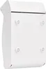 A white plastic mailbox shown from a side-angle. Produktbild-Vorschau