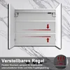 AICA LED Spiegelschrank 80x70cm Weiß Matt Produktbild-Vorschau 4