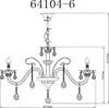 A technical drawing of a chandelier with dimensions indicated. Produktbild-Vorschau
