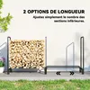 Outsunny Range buches extérieur, abri buches, support de Voir les images du produit 7