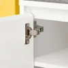 Detailansicht des Metallhakens an der Tür der SoBuy Schuhbank FSR172-W Podgląd zdjęcia produktu