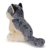 A plush toy wolf sitting on a white background, viewed from the side. Podgląd zdjęcia produktu