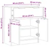 vidaXL Artisan dubový príborník 60x30x70 cm materiál na Náhľad obrázku produktu 8