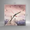 Wanduhr - Quadrat - Glasuhr - Brücke Frau die Sterne - Produktbild-Vorschau 3