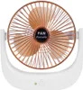 Stojící stolní ventilátor přenosný mini dobíjecí usb měď Náhled obrázku produktu 2