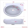 AQUABATOS Keramik Hängewaschbecken 44x29x13.5cm Badezimmer Produktbild-Vorschau 3