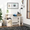HOMCOM Bureau informatique avec 2 tiroirs, bureau avec Voir les images du produit 2