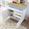 Commode Sweiko, buffet brillant avec 2 portes et 3 tiroirs, Voir les images du produit 18