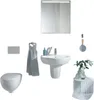 A collage of bathroom fixtures and accessories. Produktbild-Vorschau