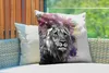 MuchoWow® Outdoor Kissen - Löwe - Farben - Schwarz - Weiß - Produktbild-Vorschau 3