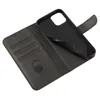 An open black wallet-style phone case with card slots and a phone holder. Náhled obrázku produktu