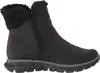 A black boot with a faux fur lining is shown against a white background. Voir les images du produit