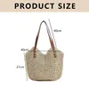 1 Strohtasche für Damen aus hochwertigem, handgewebtem Produktbild-Vorschau 2