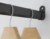 Kleiderstange Schwarz Garderobenstange oval 30x15mm Produktbild-Vorschau 3