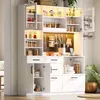 Buffetkast, 185x145x40 cm, met stopcontact, Productafbeelding-voorbeeld 7