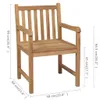 Gartenstühle 8 Stk. mit Grauen Kissen Massivholz Teak Produktbild-Vorschau 10