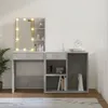 vidaXL LED toaletný stolík so skrinkou Betónová sivá Náhľad obrázku produktu 2