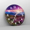 Wanduhr - Rund - Glasuhr - Wiese Berg Himmel Landschaft - Produktbild-Vorschau 4