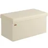 CASARIA® Sitzbank mit Stauraum Beige Cord Faltbar Sitzbank Produktbild-Vorschau 1