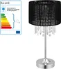 Tischleuchte Schwarz [40 cm x Ø20 cm] Tischlampe Kristall Produktbild-Vorschau 2