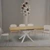 Ausziehbarer Tisch 90 x 90/194 cm. Platte aus Natureiche Produktbild-Vorschau 7