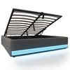 Futonbett mit LED-Beleuchtung, Aufbewahrung und Produktbild-Vorschau 9