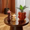 Runder Beistelltisch aus gehärtetem Glas und Holz Produktbild-Vorschau 3