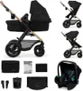KINDERKRAFT Poussette combinée Moov 2 Air 3in1 Pure Black Voir les images du produit 1