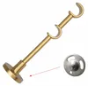 360 cm 2-läufig Metall Gardinenstange 19 mm Messing Matt Produktbild-Vorschau 3