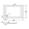 Schulte Duschwanne Adria 140x90 cm, Sanitäracryl Weiß, Set Produktbild-Vorschau 4