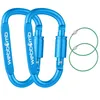WEBBOMB® 2x Karabiner Haken mit Schraubverschluss 80mm Produktbild-Vorschau 1
