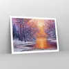 Poster - Poster ohne Rahmen - Brücke Schnee Wald - 100x70 Produktbild-Vorschau 7