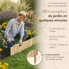 Floranica Bordure de Jardin en bois 10 x 200 cm Nature Voir les images du produit 5