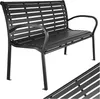 Třímístná zahradní lavice Pino 126x62x81,5 cm - černá Náhled obrázku produktu 2