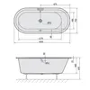 Einbau-Badewanne oval 165 x 75 x 64  cm, ASTRA Acryl 255 L Produktbild-Vorschau 3