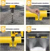 JOIEYOU 180cm Metall Parkplatzsperren 14x9cm Parkstopper Produktbild-Vorschau 5