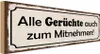 vianmo Holzschild 10x27 cm alle Gerüchte auch zum Mitnehmen Produktbild-Vorschau 1