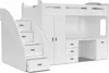 Etagenbett Hochbett Spielbett Kinderbett mit Matratze und Produktbild-Vorschau 1