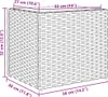 vidaXL květináč 2 ks Hnědý 36x30x32 cm Poly ratan Náhled obrázku produktu 8