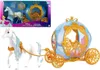 A toy Cinderella carriage with a horse, shown both in its packaging and as a separate display. Podgląd zdjęcia produktu