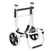A silver and black foldable shopping trolley with white wheels, shown against a white background. Produktbild-Vorschau