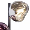 Tischlampe Glas Weiß Lila E14 2-flammig 40 cm Produktbild-Vorschau 3