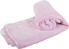 A pink blanket with stars and clouds rolled up and laid out. Náhled obrázku produktu
