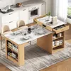 Îlot de cuisine Merax avec table à roulettes, table à Voir les images du produit 1